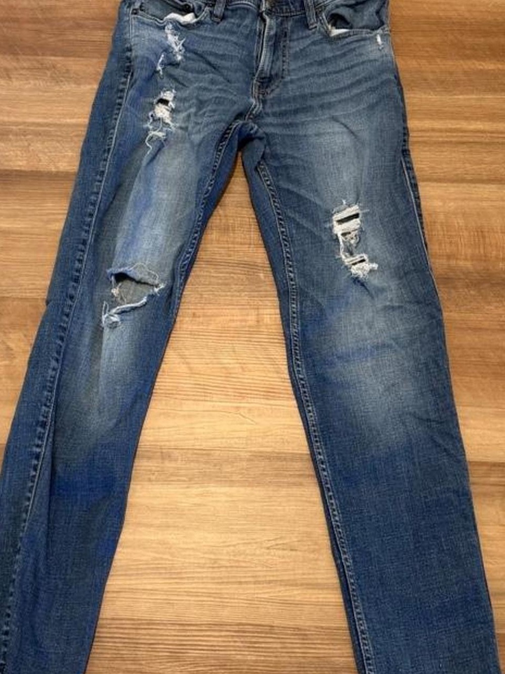 Slim Fit Distressed Blue Men’s Jeans